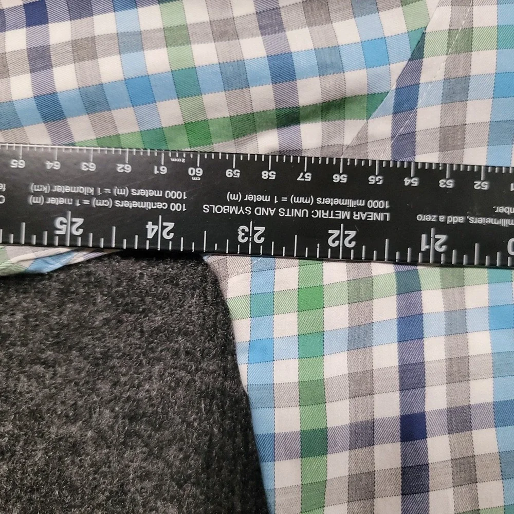 Peter Millar Men Button Down Shirt Medium Gingham Check Multicolor‎ Cotton